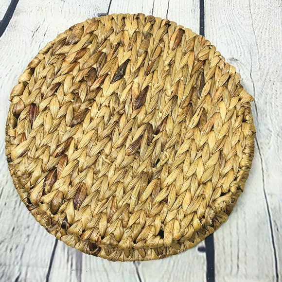 Raffia Chip and Dip Bowl Serving Platter Plate Boho Hippie Chic Wicker Seagrass - Picture 4 of 6